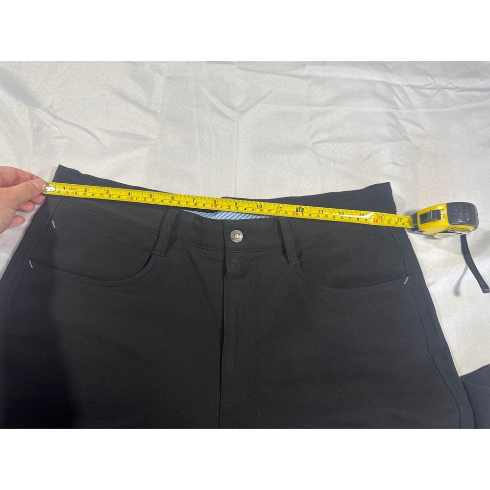 FootJoy Mens Athletic Fit Golf Pants Size 33x30 Black Stretch Performance Chino - Picture 8 of 9